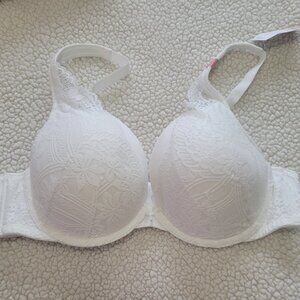 White lace Boost Plunge bra 44C